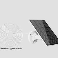 Pannello Solare Portatile 3W - NUOVO 3mt type-c