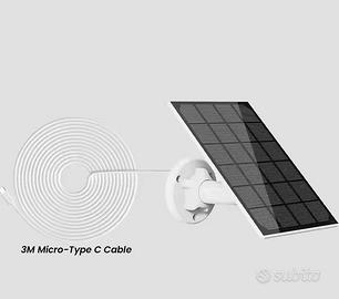 Pannello Solare Portatile 3W - NUOVO 3mt type-c