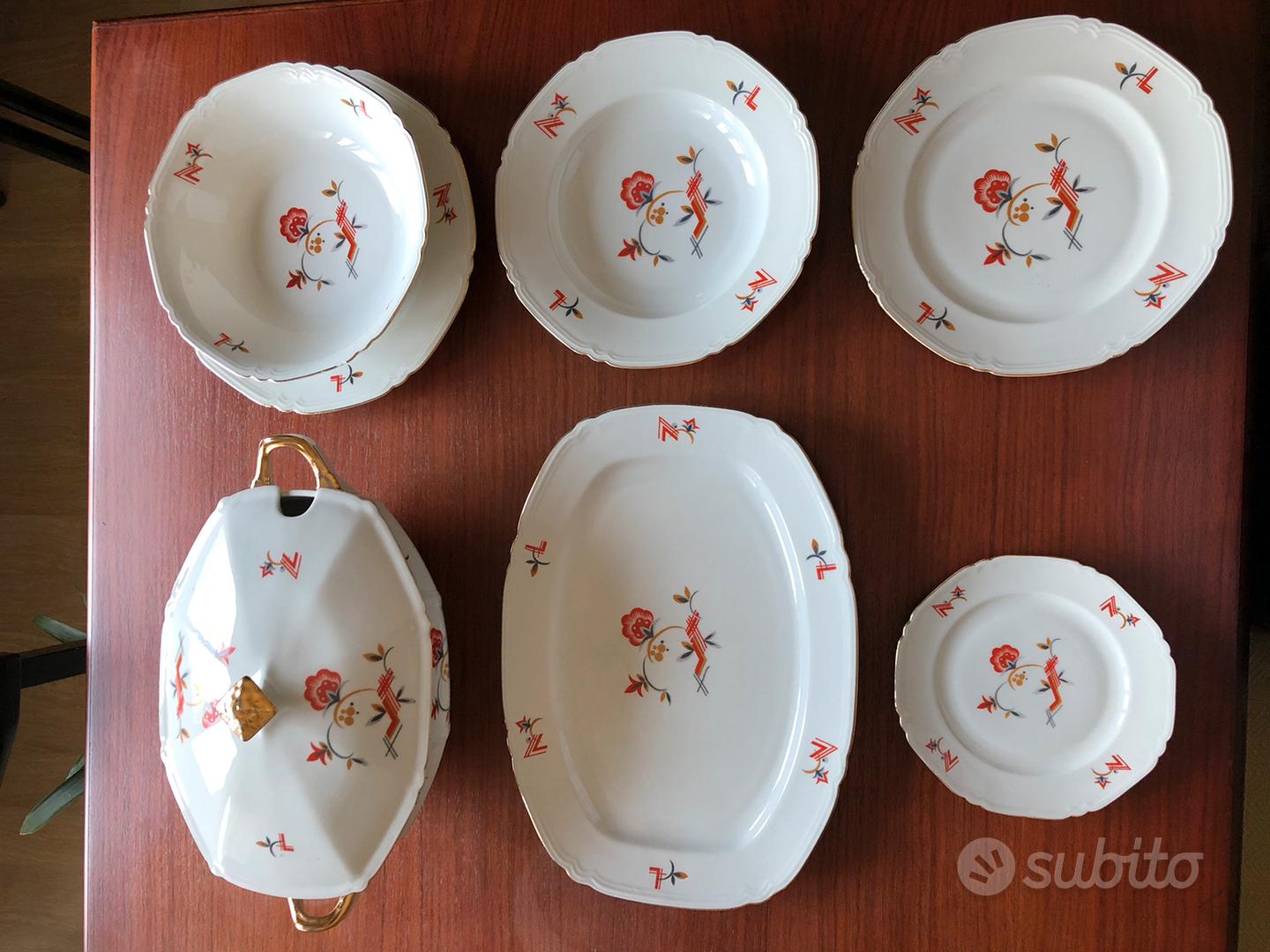 Set Piatti Porcellana 36 Pezzi ANNIE - Motivo Fiori Rosa, Per 12 Persone - Foto 6