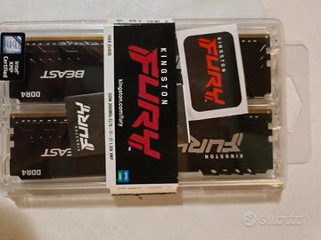 Ram ddr4 16 gb 3000 mhz Kingston Fury (2x8gb)