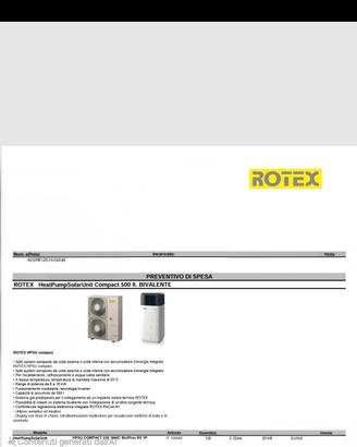 Pompa di calore Rotex