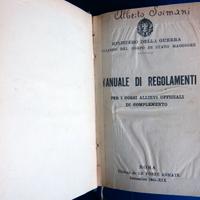 Manuale - Ministero della guerra 1941