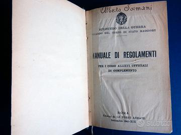 Manuale - Ministero della guerra 1941