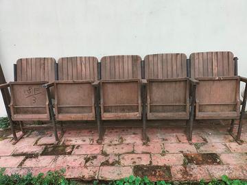 Vecchia Panca Cinema da Interno Anni 60 cm 240