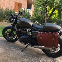 Borsa in pelle per moto triumph