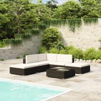 set da giardino 6pz in polyrattan