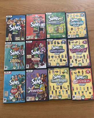 The sims 2 + lotto di 12 espansioni