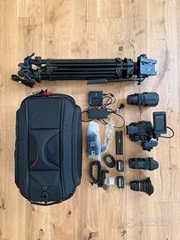 Canon EOS C200 - 50 h + Obiettivi, Treppiede, ecc.