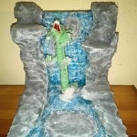 Diorama Dragone cascata 5 picchi Saint seiya