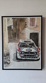 Dipinto Lancia Delta HF Integrale Martini Rally 