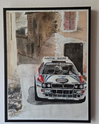 Dipinto Lancia Delta HF Integrale Martini Rally 