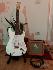 Fender Squier Bullet Strat HT HSS LRL+ampli Orange