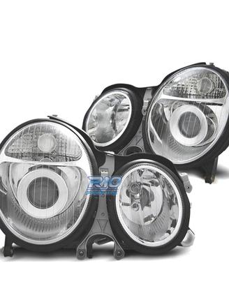 FARI MERCEDES CLASSE E W210 99-02 FONDO CROMATO