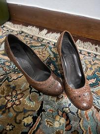 Scarpa Decollete  Invernale Cuoio