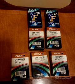 Lotto 7 Cassette VHS-C Fuji e PDM