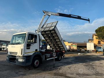 IVECO EUROCARGO 120 E 18 RIBALTABILE + GRU 4X2