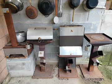 Griglie artigianali a legna,pellet,cippato