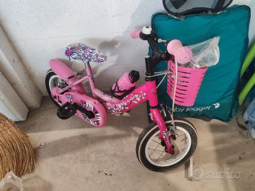 Bici Bambina 12 pollici con rotelline Grandis