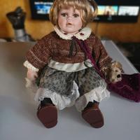 bambola porcellana artigianale 40 cm 