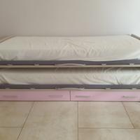 Letto Duetto Salvaspazio con materassi e cassetton