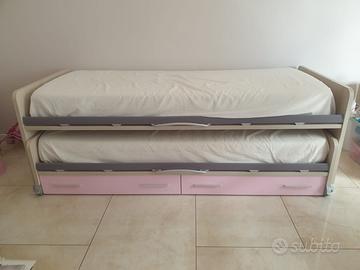 Letto Duetto Salvaspazio con materassi e cassetton
