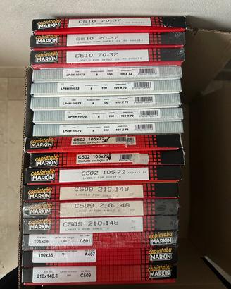 Stock fogli adesivi per stampante