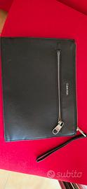 pochette Calvin Klein nera vera pelle