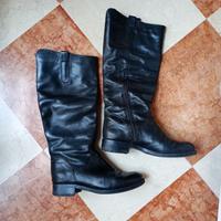 Stivali donna neri in pelle