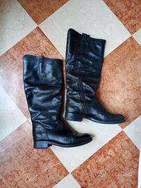 Stivali donna neri in pelle