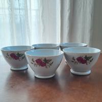 set di 5 tazzine vintage in porcellana