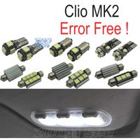 KIT 8 LAMPADE LED INTERNE PER RENAULT CLIO 2 II MK