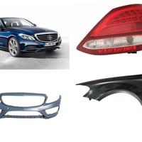 Mercedes Classe C musata paraurti cofano faro W205