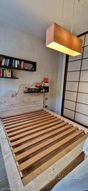 Letto matrimoniale artigianale legno massello