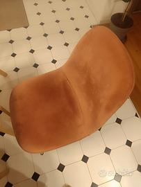 sedia imbottita rosa antico 