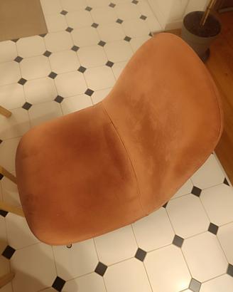 sedia imbottita rosa antico 