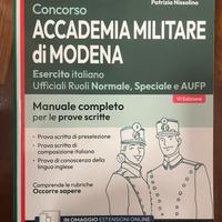 libro per concorso esercito e accademia militare d