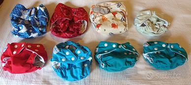 Set di pannolini lavabili diverse tipologie