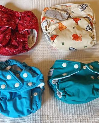 Set di pannolini lavabili diverse tipologie