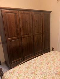 stanza da letto legno massello