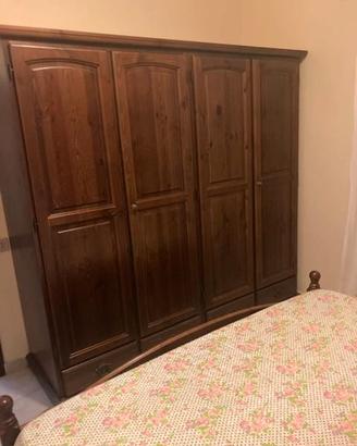 stanza da letto legno massello