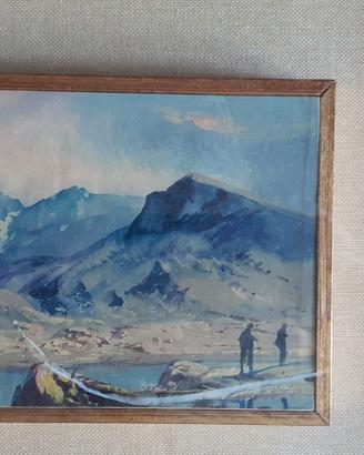 quadro Paesaggio montano con lago firmato Gori