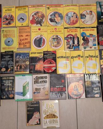 LOTTO 35 LIBRI GIALLI -THRILLER  Mondadori ecc...