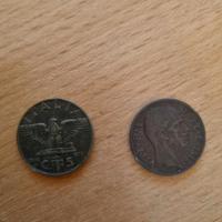 2 monete da 5 C   Vittorio E.  III molto rare