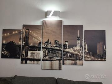 Quadro componibile 5 pezzi New York e ponte 