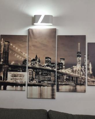 Quadro componibile 5 pezzi New York e ponte 