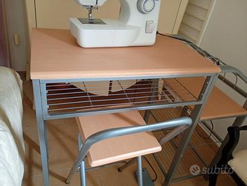 tavolo e sgabello da lavoro