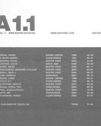 Raster Noton Archive 1.1 cd
