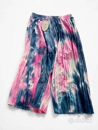 Pantaloni Palazzo Plissè Donna - Tie Dye Corti