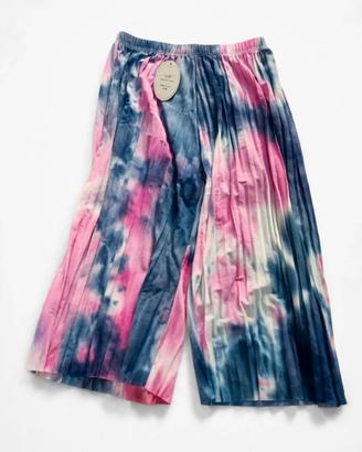 Pantaloni Palazzo Plissè Donna - Tie Dye Corti