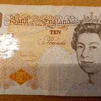 Banconota fuori corso da 10 sterline di carta - Se